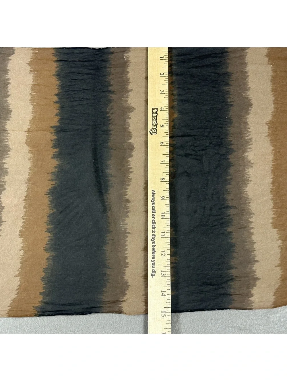 Vintage Lightweight Brown and Black Striped Scarf